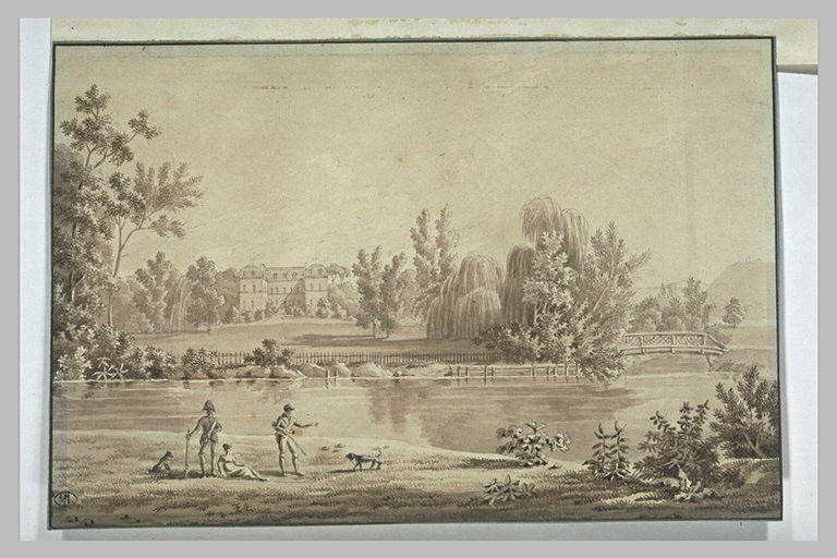 Vue d'un château et de son parc_0