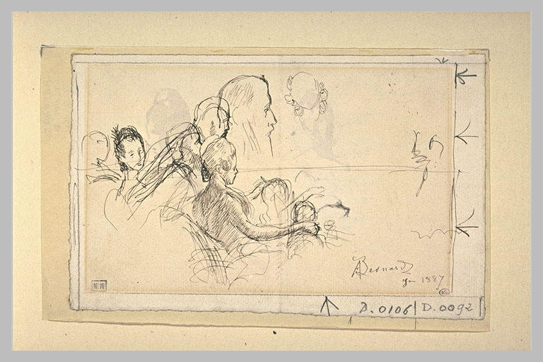 Plusieurs personnages tournés vers la droite_0