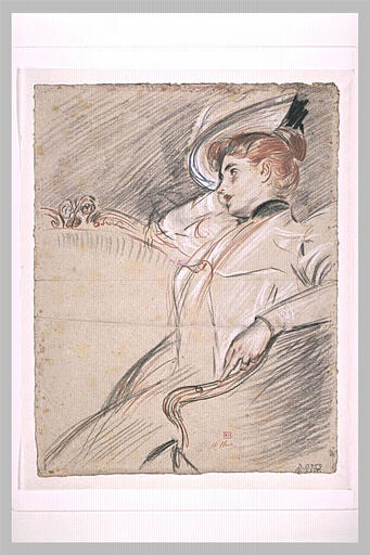 Madame Helleu assise dans un canapé_0