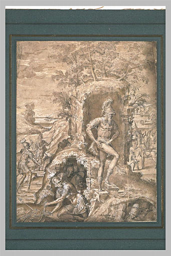 David épargnant Saül dans la caverne_0