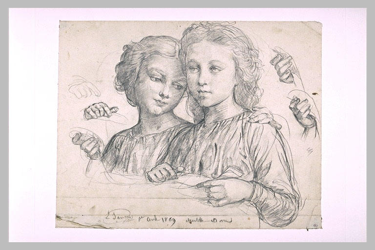 Portrait des deux filles de l'artiste, Charlotte et Aldonce_0