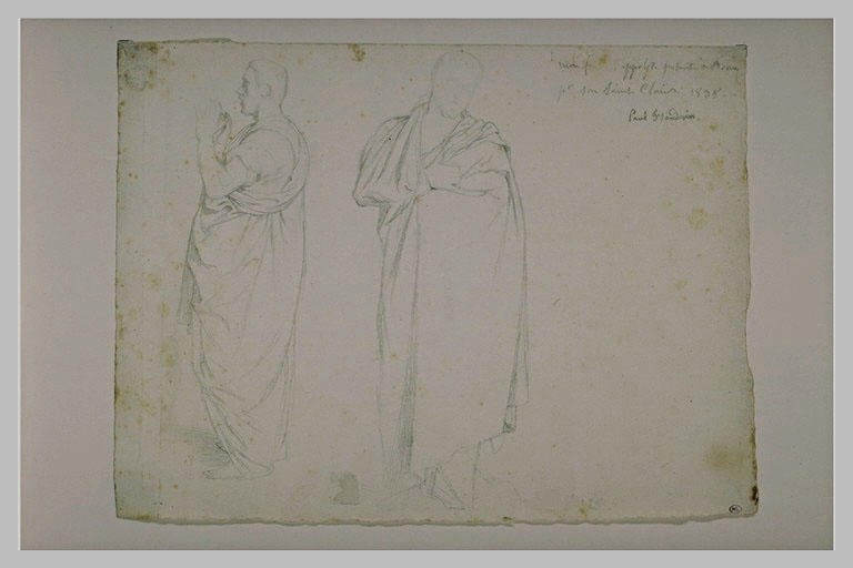 Deux hommes debout, drapés_0