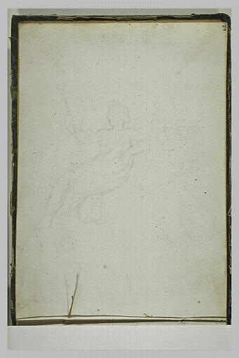 Très léger croquis d'une figure drapée et d'une autre silhouette_0