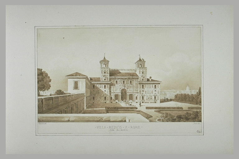 Vue de la Villa Médicis à Rome, côté jardin_0