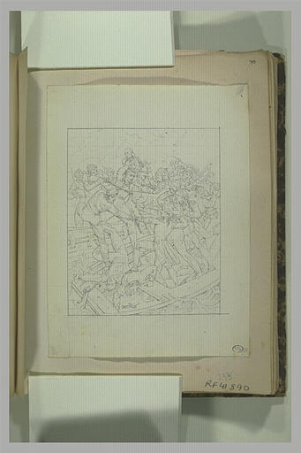 Scène de combat à bord de deux canots_0