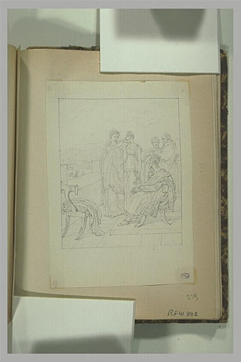 Scène antique avec Hélène devant Priam_0