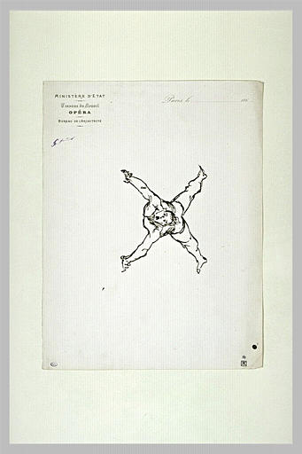 Homme nu planant, bras et jambes écartés_0