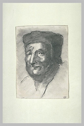 Tête d'homme avec bonnet médiéval_0