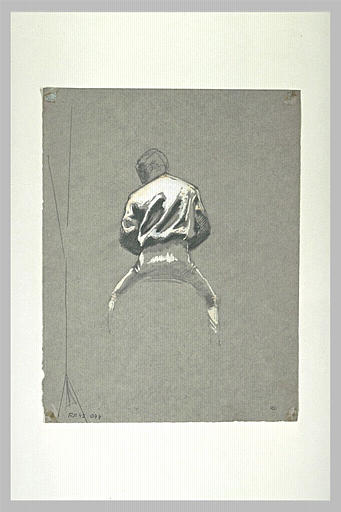 Jockey à cheval, de dos_0
