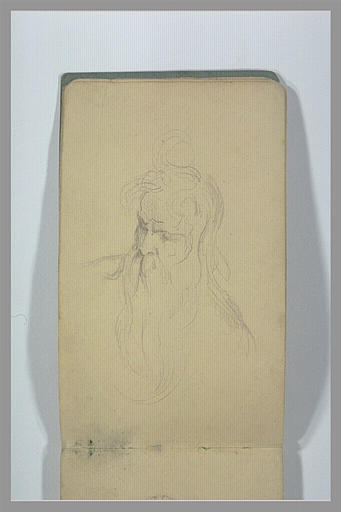 Tête d'homme barbu, de trois quarts vers la gauche_0