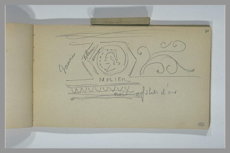 Motifs décoratifs avec avec médaillon central_0