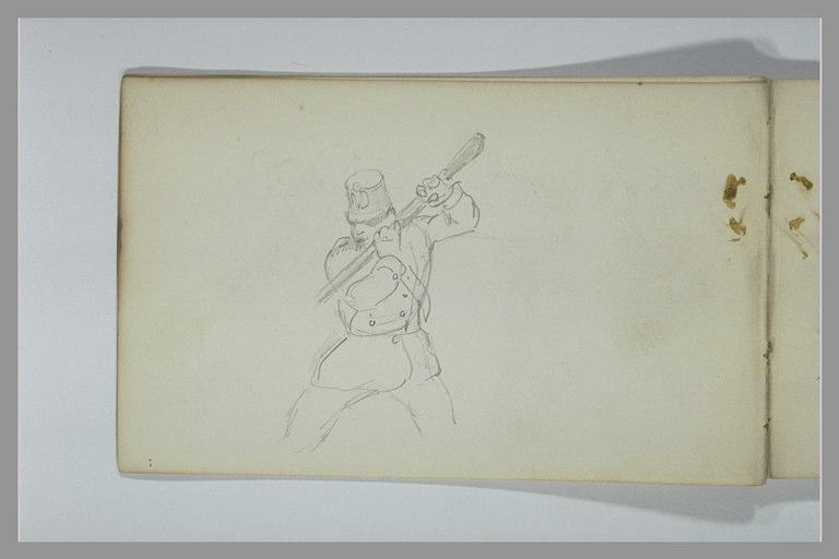 Soldat tenant sa baïonnette des deux mains_0