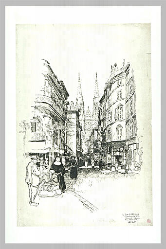 Clermont-Ferrand : la cathédrale vue de la Rue des Gras_0