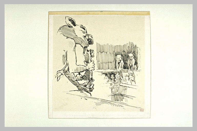 Paris, cathédrale Notre-Dame : trois chimères de la tour sud_0