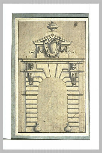 Portail surmonté d'un cartouche_0