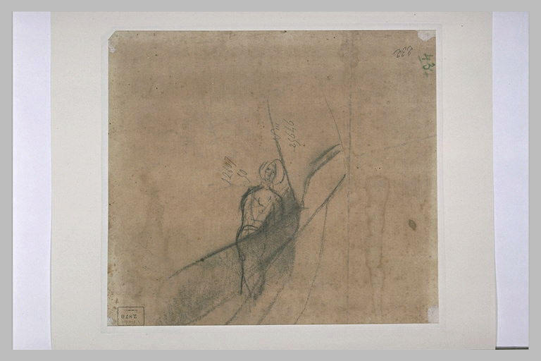 Figure debout, et étude de draperie_0