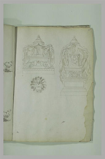 Etude de tombeaux et d'un médaillon_0