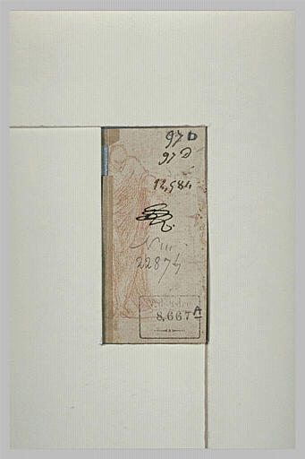 Fragment de figure drapée,le bras gauche écarté ; fragment d'une autre figure_0