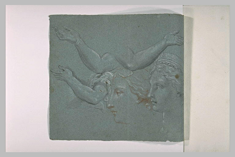 Etudes de bras et deux profil de femmes_0