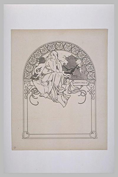 Etude pour Ilsée, chapitre III : Jeune femme aux longs cheveux, assise à califourchon sur une poutre_0