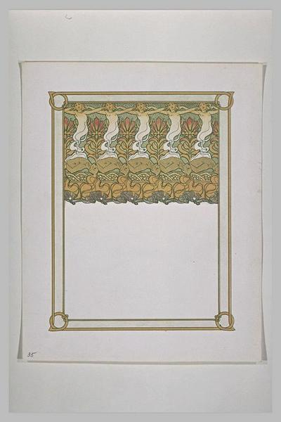 Etude pour Ilsée : Frise de figures et de fleurs_0