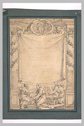 Projet de frontispice (?) avec des scènes de la vie du Christ_0