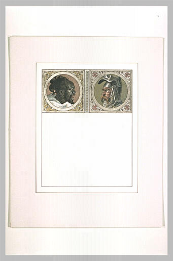 Deux portraits en médaillons d'Antar et de Patrice_0