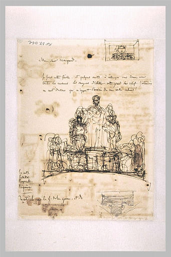 Etude pour un groupe couronnant un arc de triomphe : ville de Marseille_0