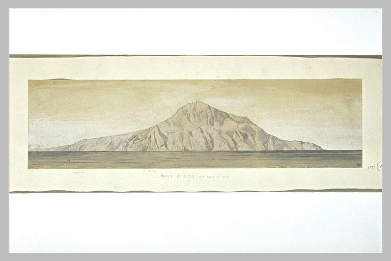 Mont Athos, profil de l'extrémité sud de la presqu'île_0