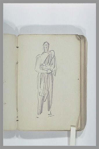 Figure, debout, drapée_0