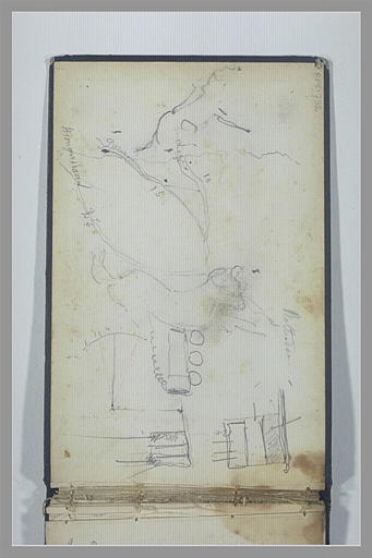 Drapeau français et drapeau hollandais ; carte du littoral hollandais_0