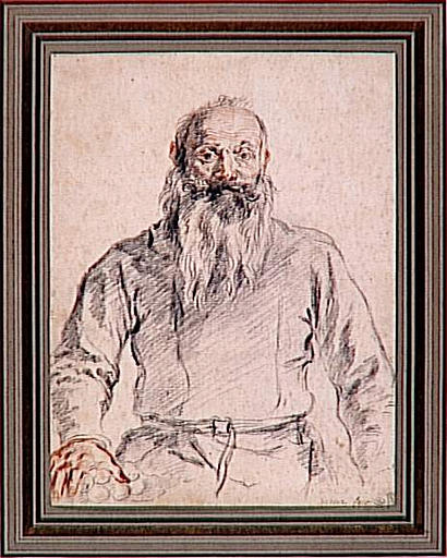 LE FRERE SIMON, PORTIER DE L'ABBAYE DE VALLOMBROSA, Antoine Watteau, 1er quart 18e siècle