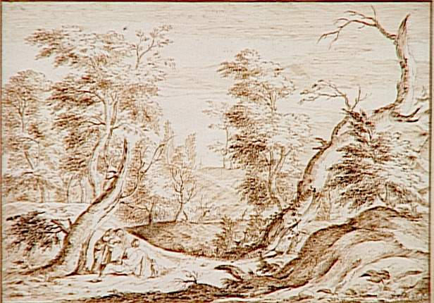 PAYSAGE BOISE, Marco Ricci, 17e siècle, 18e siècle