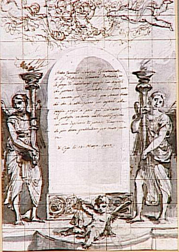 PROJET POUR UN MONUMENT SCULPTE, Pietro Fancelli, 18e siècle, 19e siècle