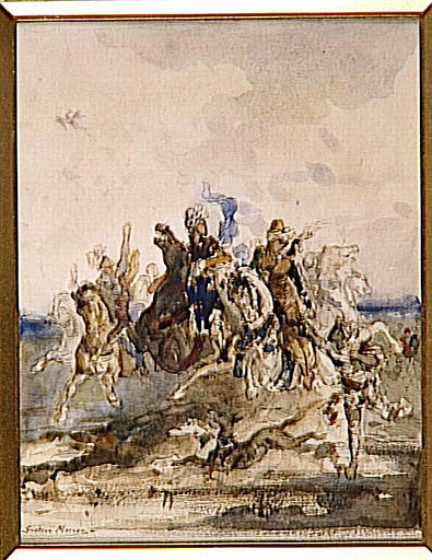 Le cheval de Darius hennit aux rayons du soleil_0