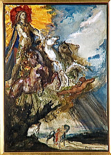 Phoebus et Borée. Esquisse pour les Fables de La Fontaine_0