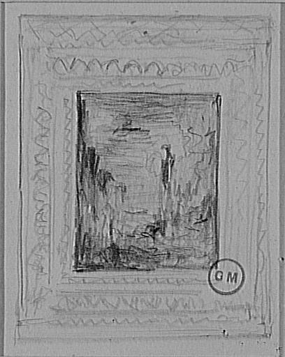 Étude de composition (avec cadre) pour Hercule et l'Hydre_0