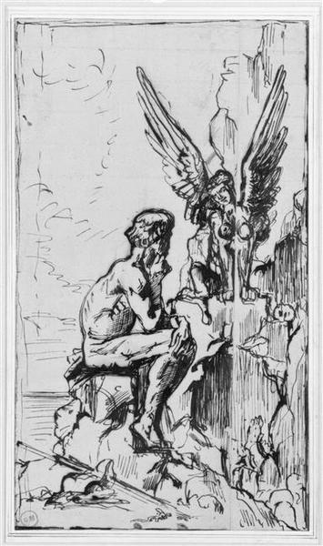 Étude pour Oedipe et le Sphinx_0