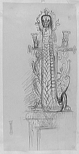 Elément décoratif en forme de serpent, pour Les Prétendants_0