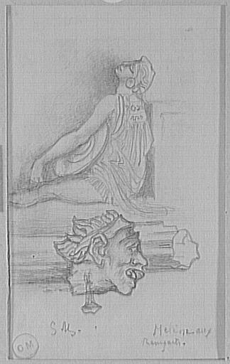 Feuille d'études pour Hélène aux remparts_0