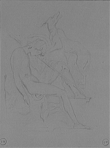 Copie d'après un bas-relief antique : Endymion endormi (palais des Conservateurs, Rome)_0