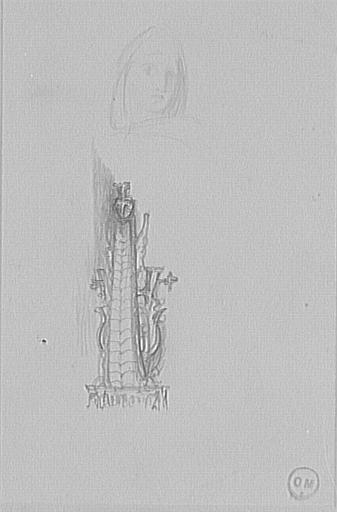 Étude de serpent dressé pour les Prétendants, et étude de tête pour le Poète persan_0