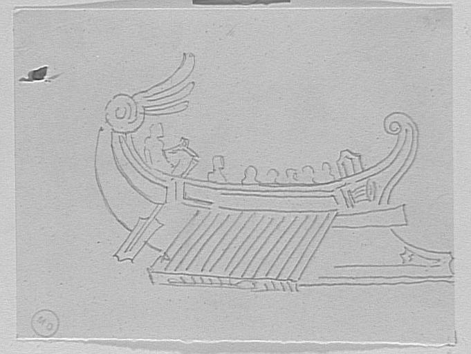 Étude de galère antique pour Les Sirènes_0