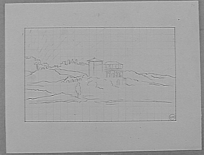 Etude de paysage d'Italie : bords du Tibre_0