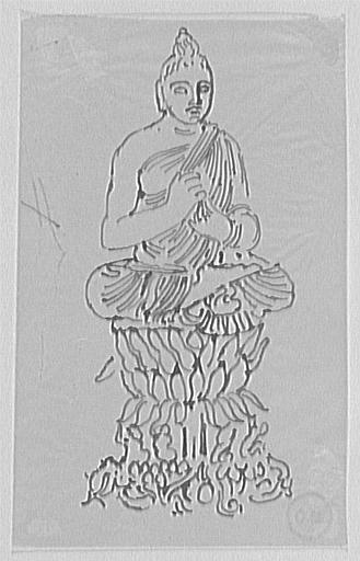 Étude de Bouddha assis sur le lotus pour Le Triomphe d'Alexandre_0