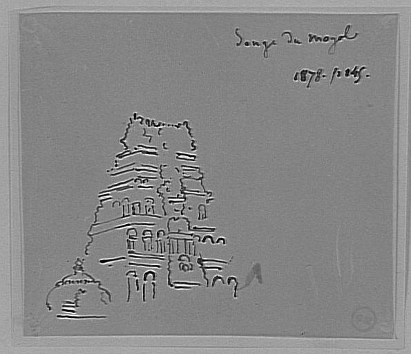 Étude d'architecture indienne pour Le Songe du Mogol_0