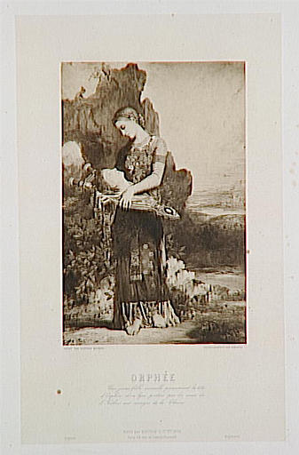 Reproduction du tableau de Gustave Moreau, Orphée du Salon de 1866_0