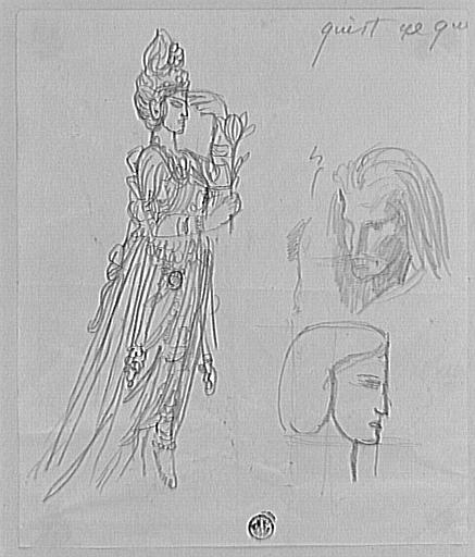 Salomé et deux études de têtes_0
