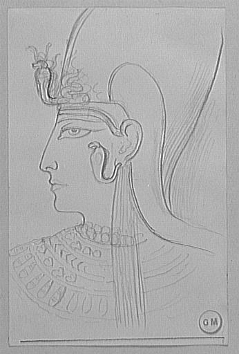 Étude de tête égyptienne de profil_0