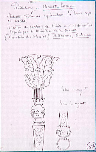 Études de motifs décoratifs indiens : le lotus_0